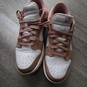 Nike White and Coral Sneakers